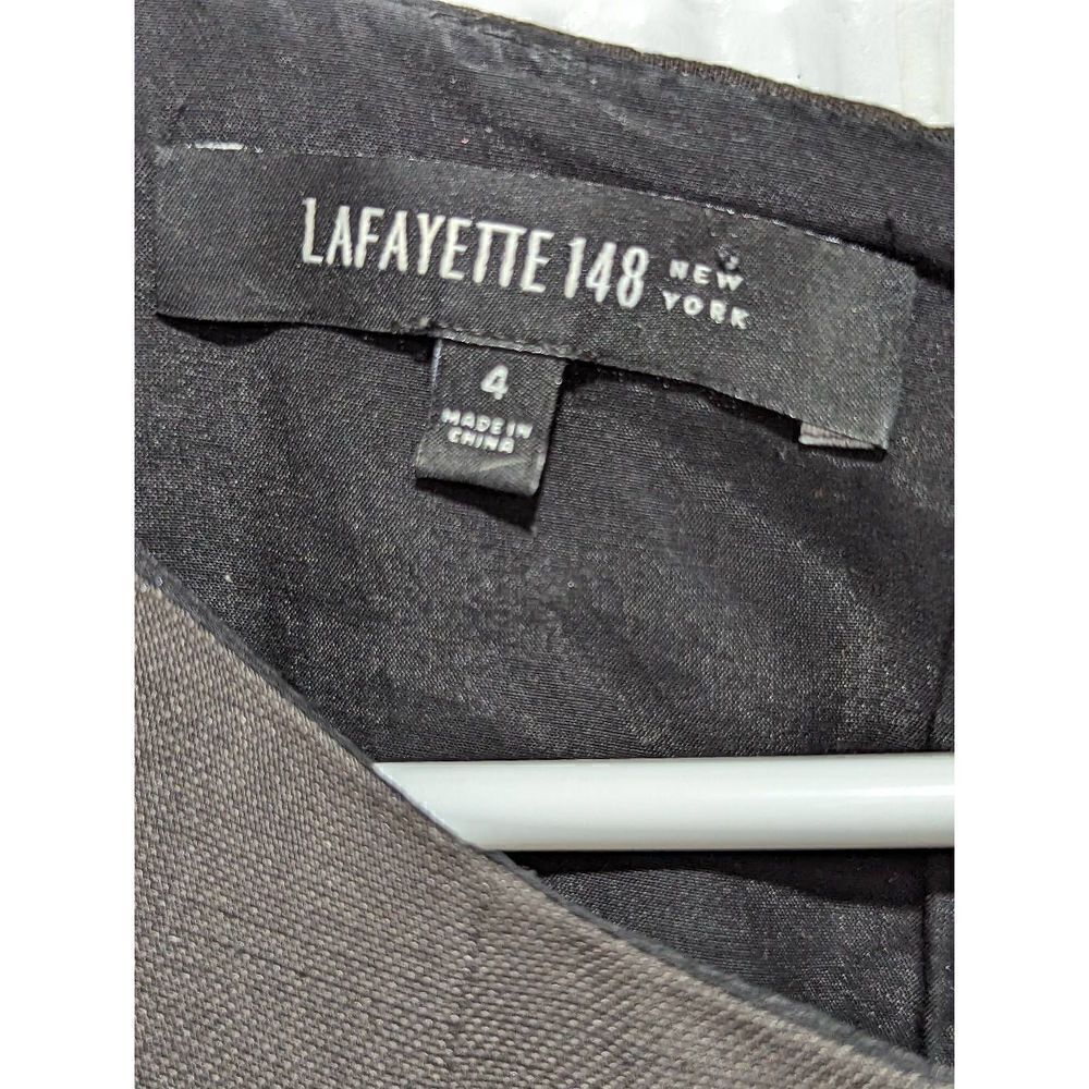Lafayette 148 New York Womens Brown Sleeveless Slit Sides Maxi A-line Dress Sz 4 - Picture 2 of 5
